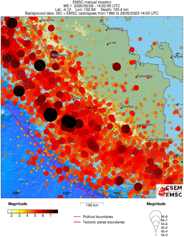 regional magnitude historical seismicity