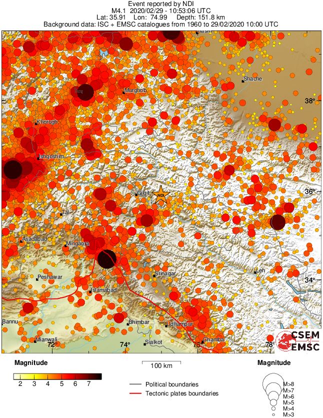 regional magnitude historical seismicity