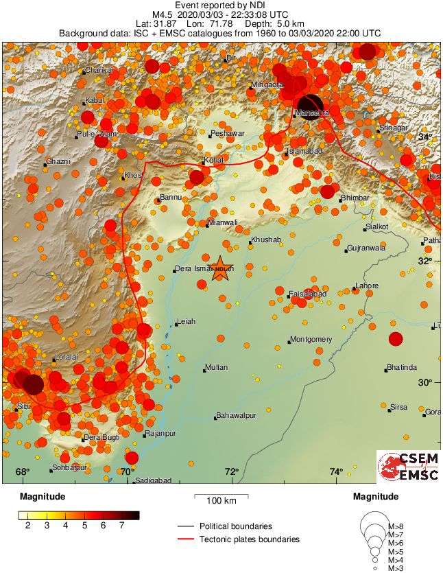 regional magnitude historical seismicity