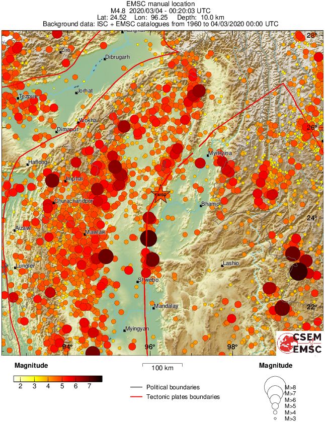 regional magnitude historical seismicity