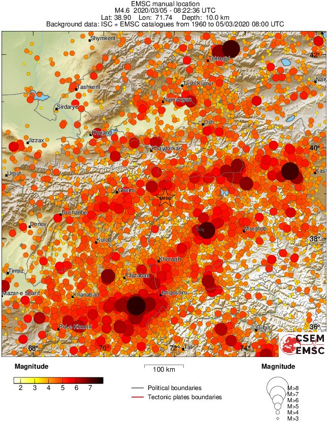 regional magnitude historical seismicity