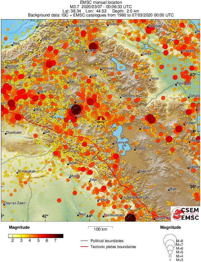 regional magnitude historical seismicity