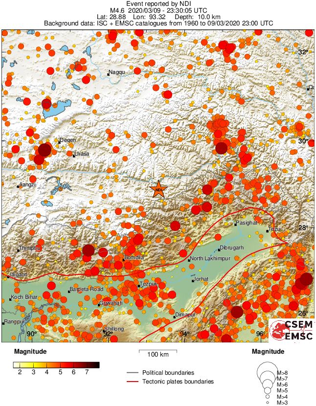 regional magnitude historical seismicity