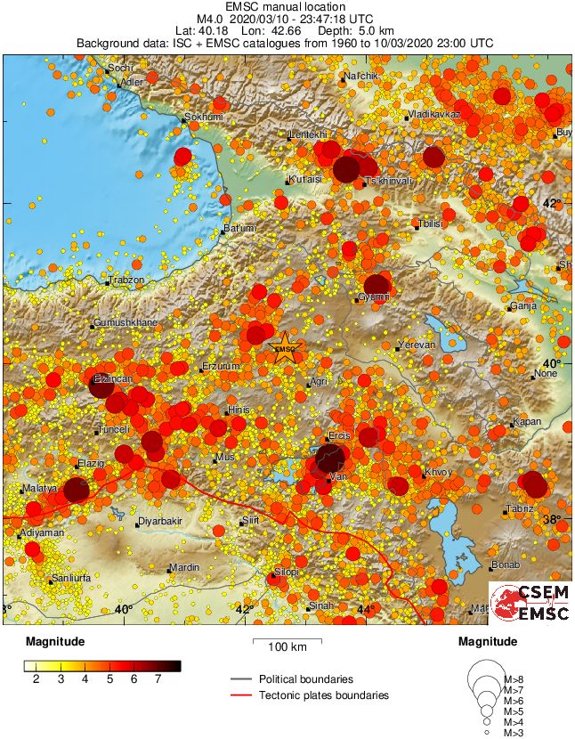 regional magnitude historical seismicity