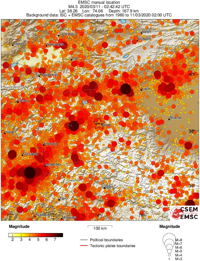 regional magnitude historical seismicity