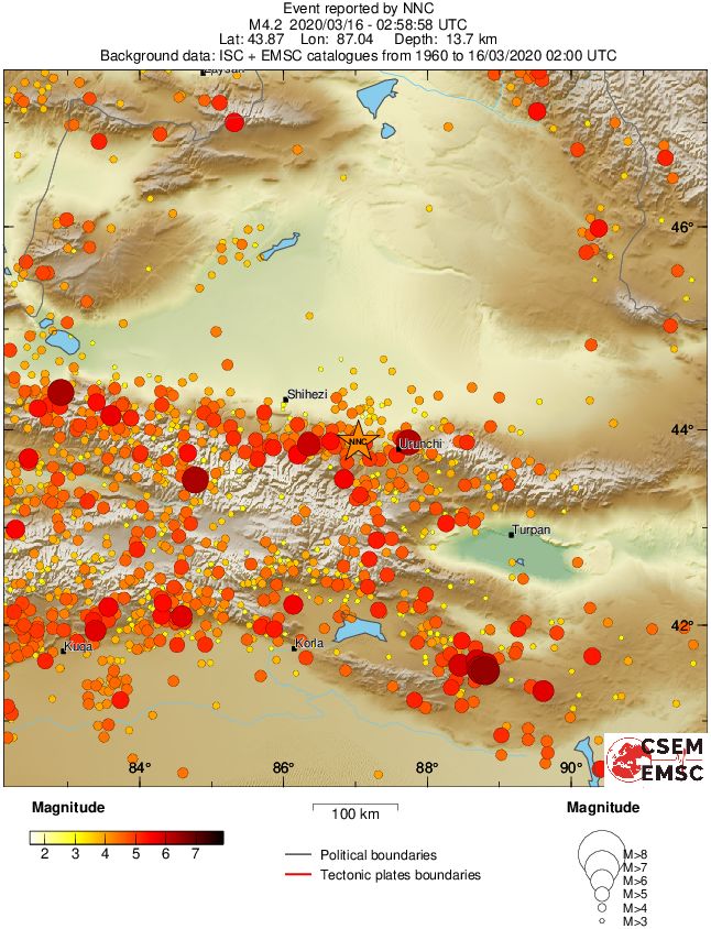 regional magnitude historical seismicity