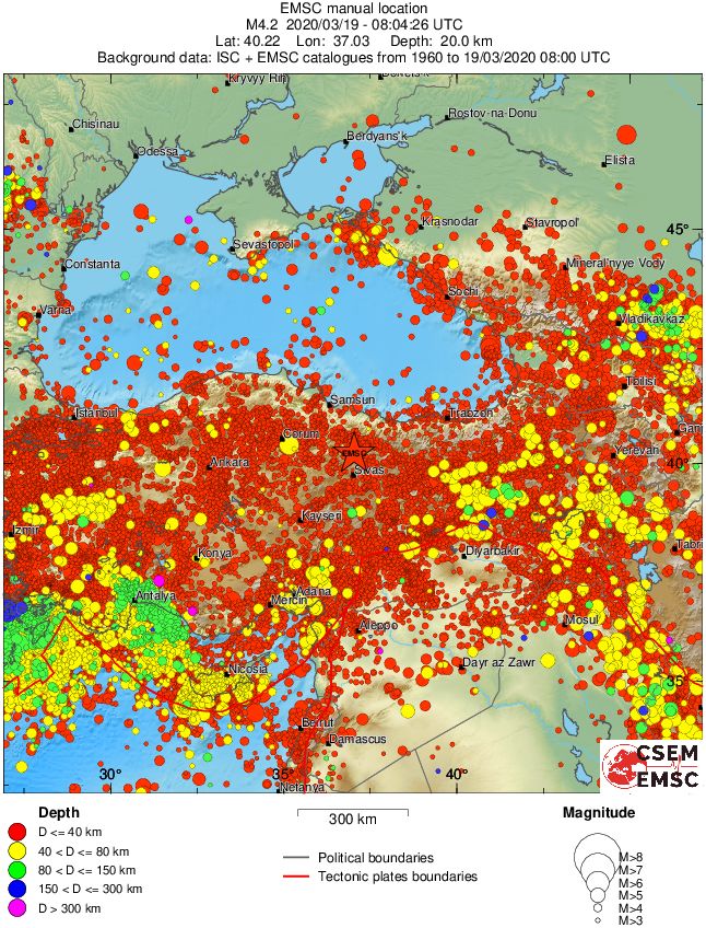 wide historical seismicity