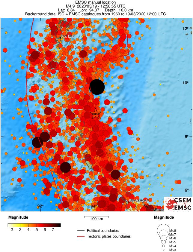 regional magnitude historical seismicity