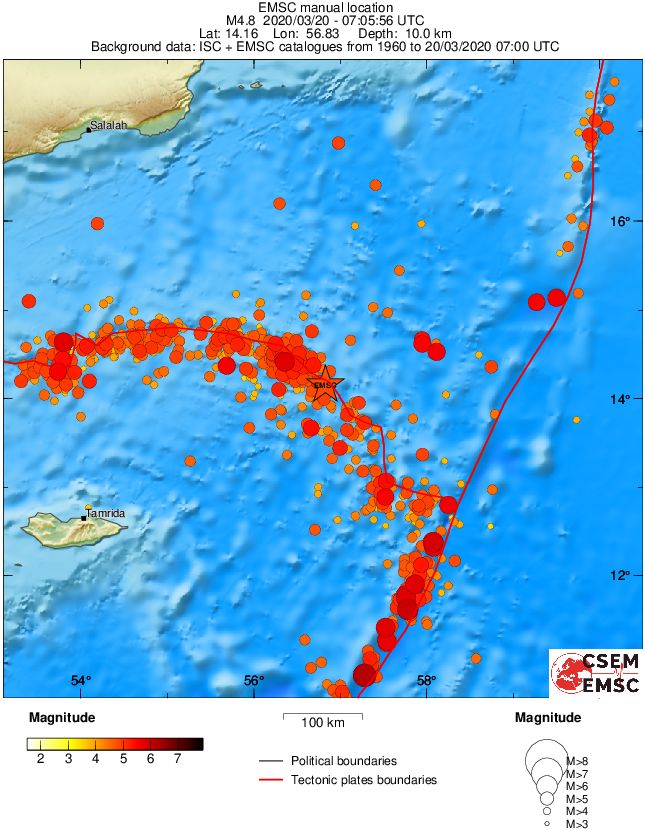 regional magnitude historical seismicity