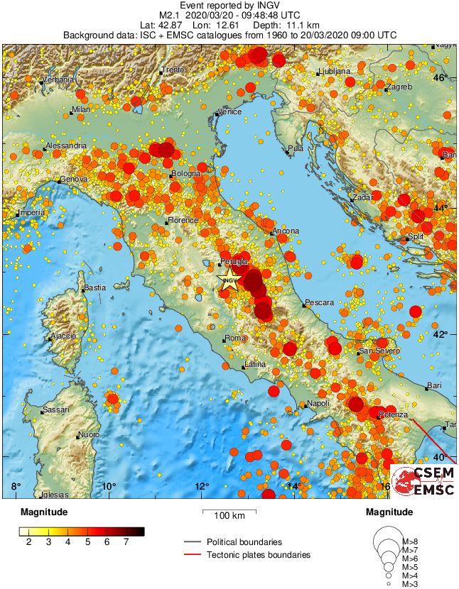regional magnitude historical seismicity