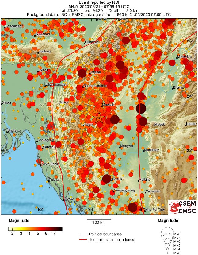 regional magnitude historical seismicity