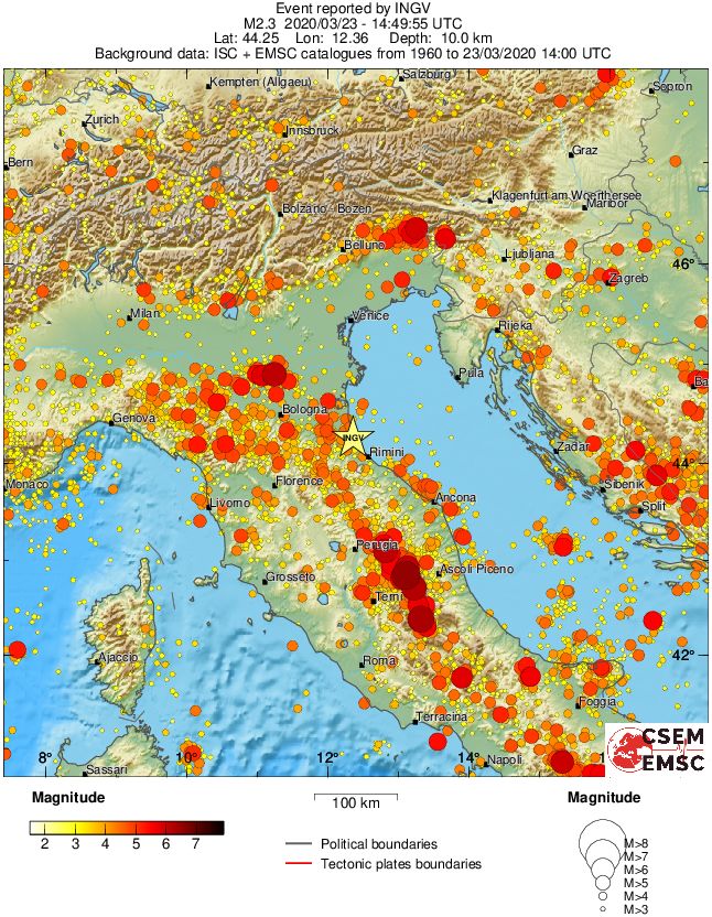 regional magnitude historical seismicity