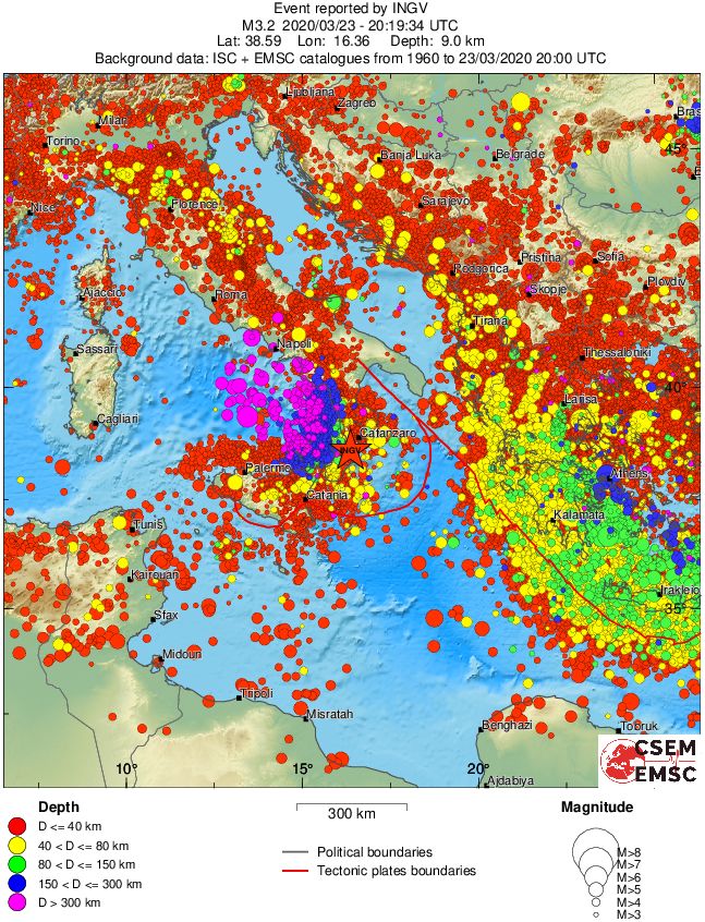 wide historical seismicity