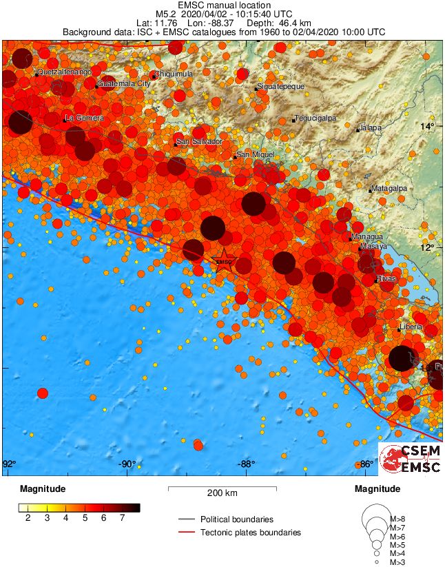 regional magnitude historical seismicity