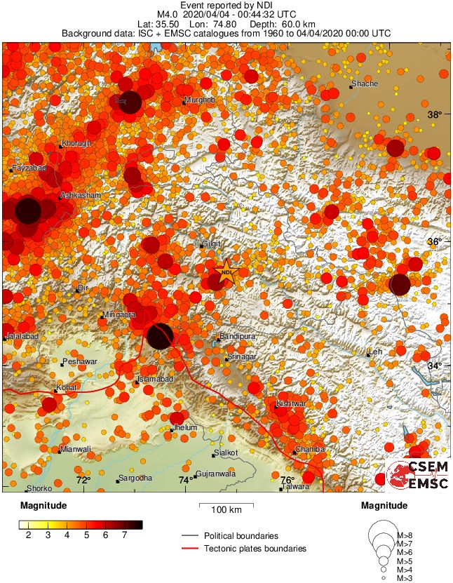 regional magnitude historical seismicity