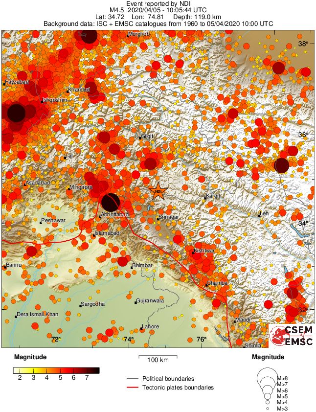 regional magnitude historical seismicity