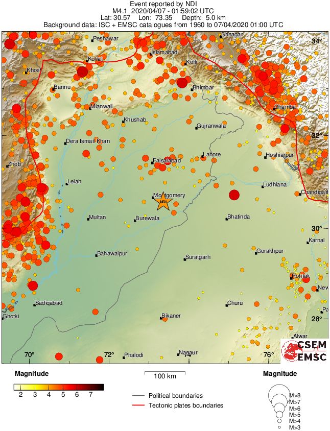 regional magnitude historical seismicity