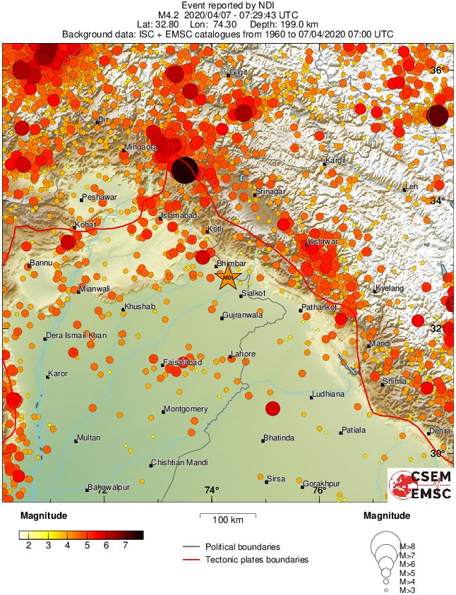 regional magnitude historical seismicity