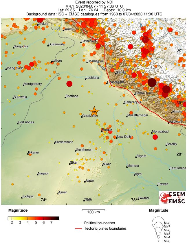 regional magnitude historical seismicity