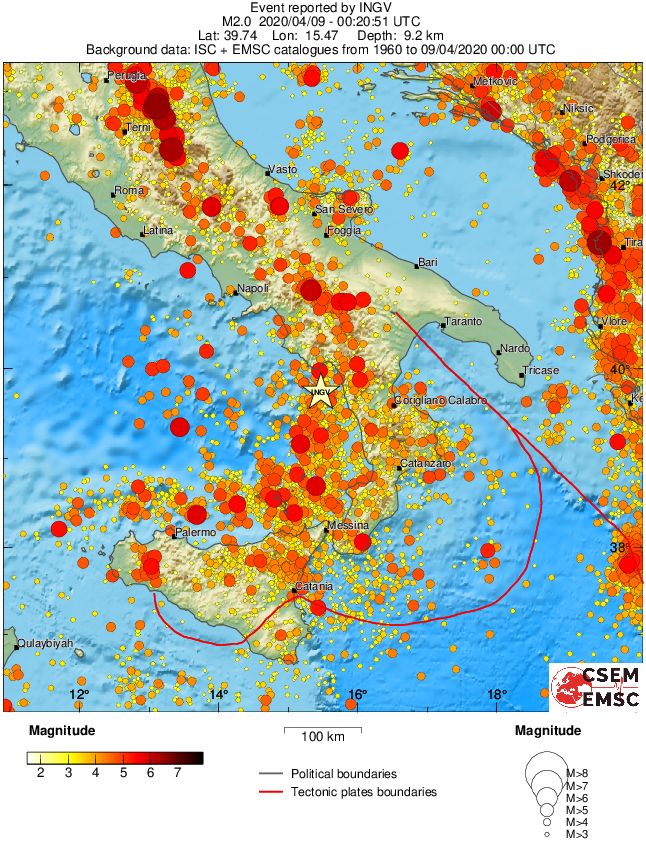 regional magnitude historical seismicity
