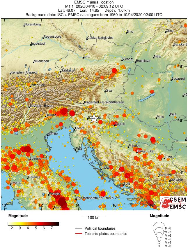regional magnitude historical seismicity