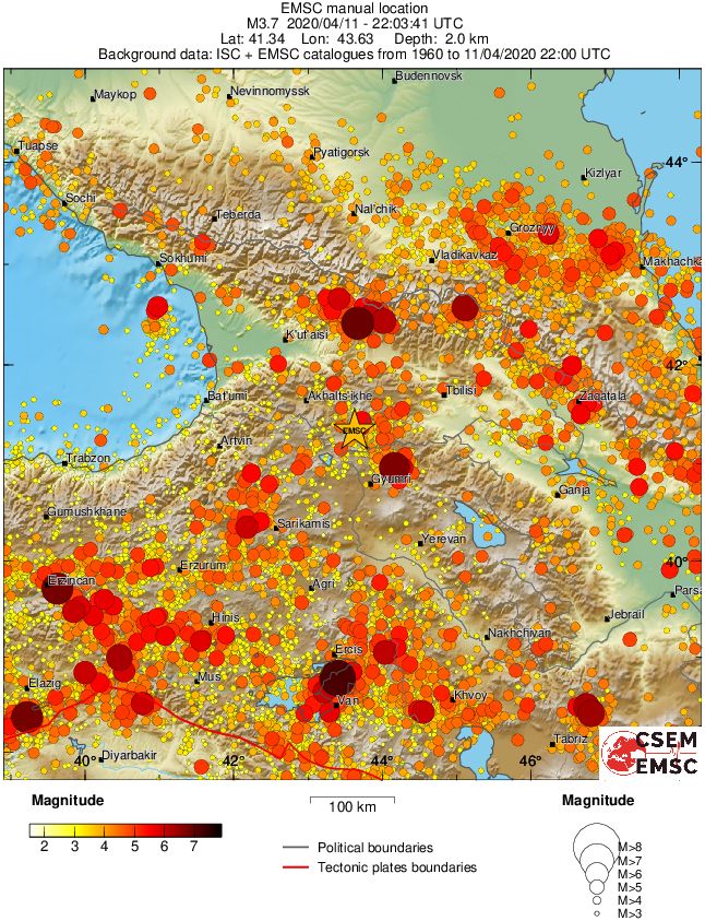 regional magnitude historical seismicity