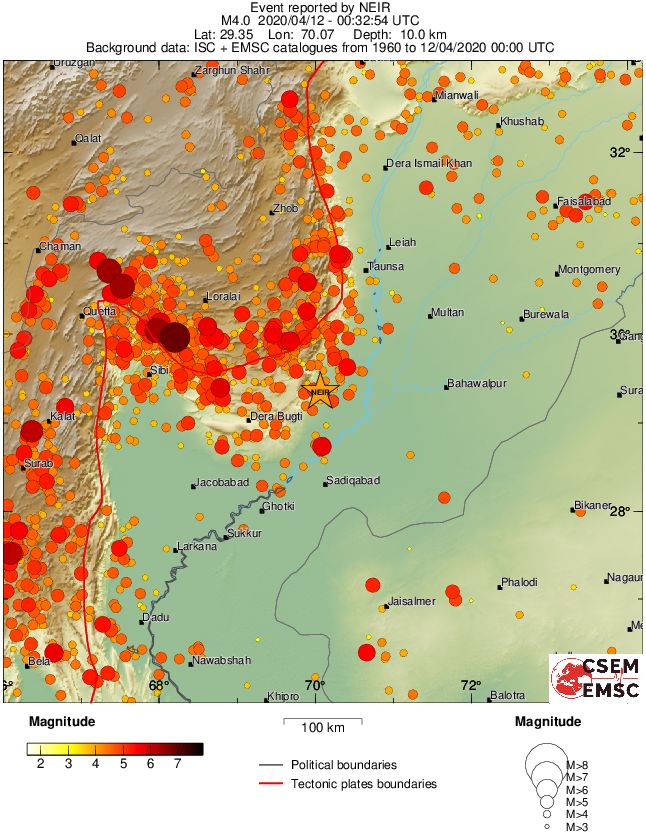 regional magnitude historical seismicity