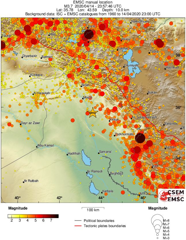 regional magnitude historical seismicity