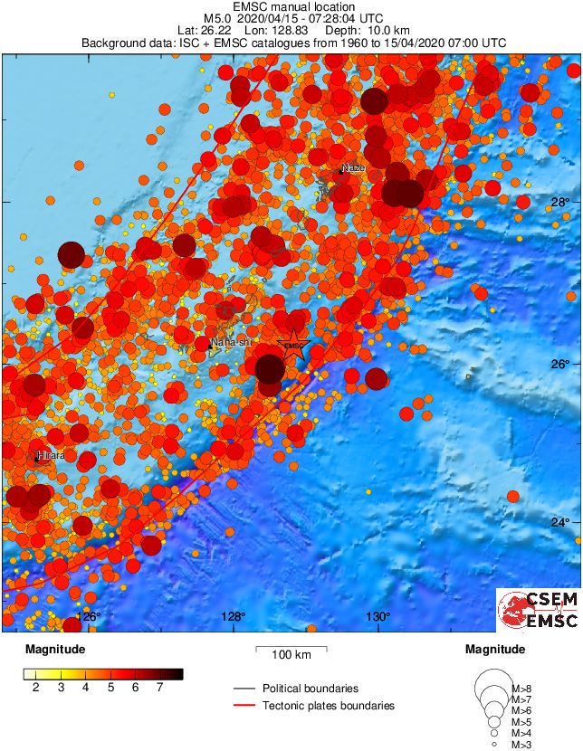 regional magnitude historical seismicity