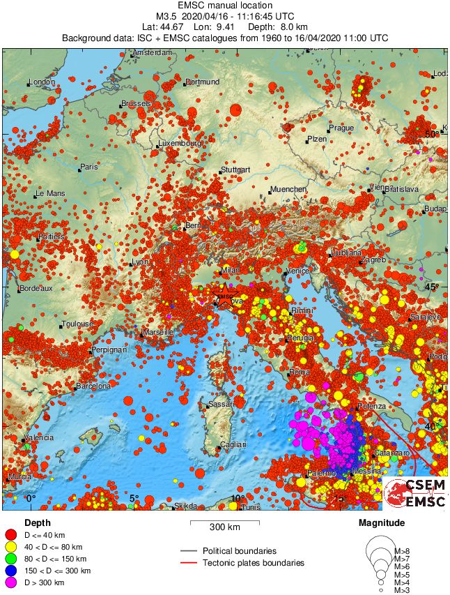 wide historical seismicity