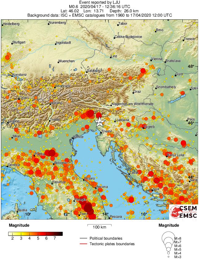 regional magnitude historical seismicity