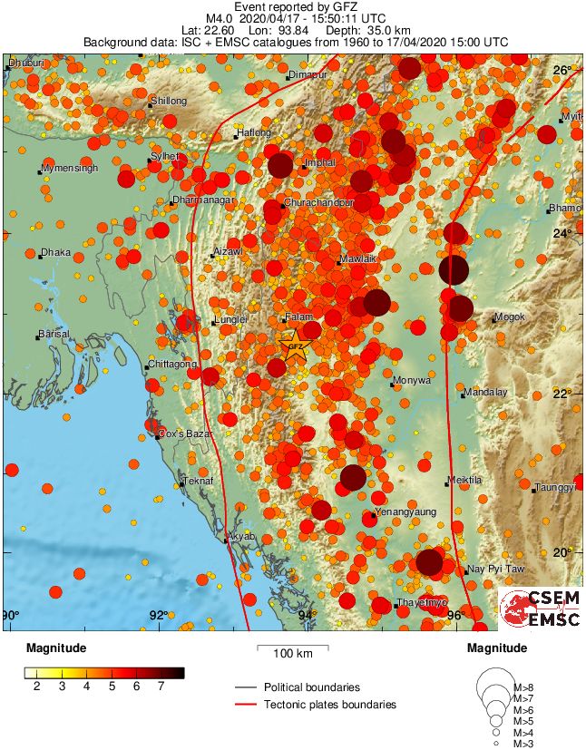 regional magnitude historical seismicity