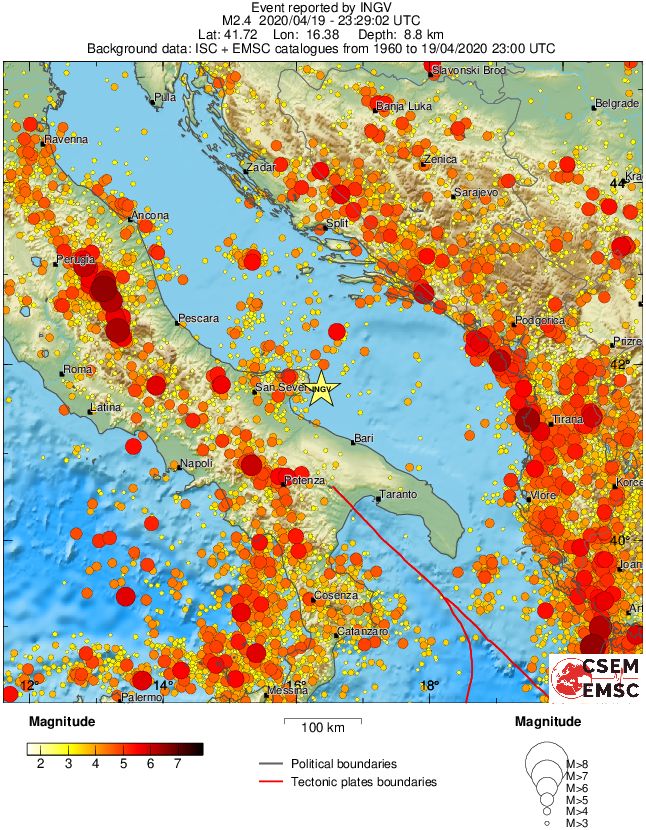 regional magnitude historical seismicity