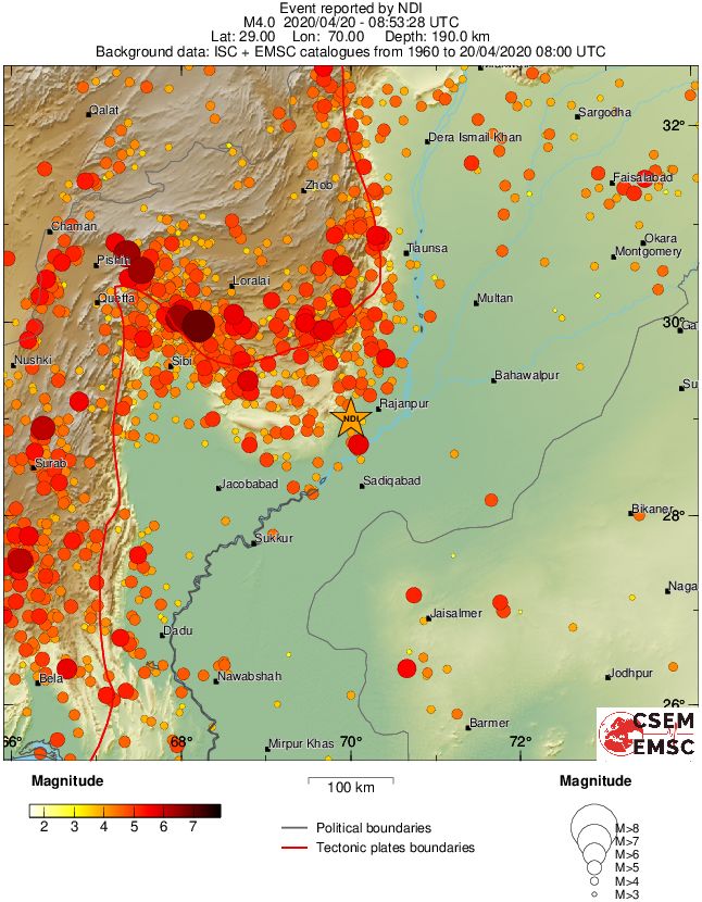 regional magnitude historical seismicity