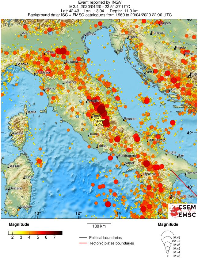 regional magnitude historical seismicity