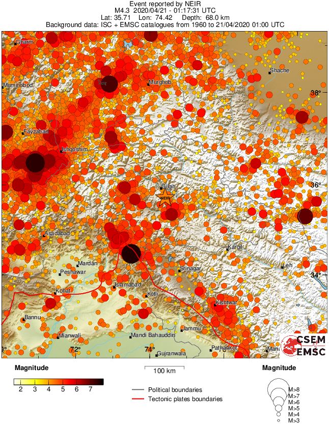 regional magnitude historical seismicity