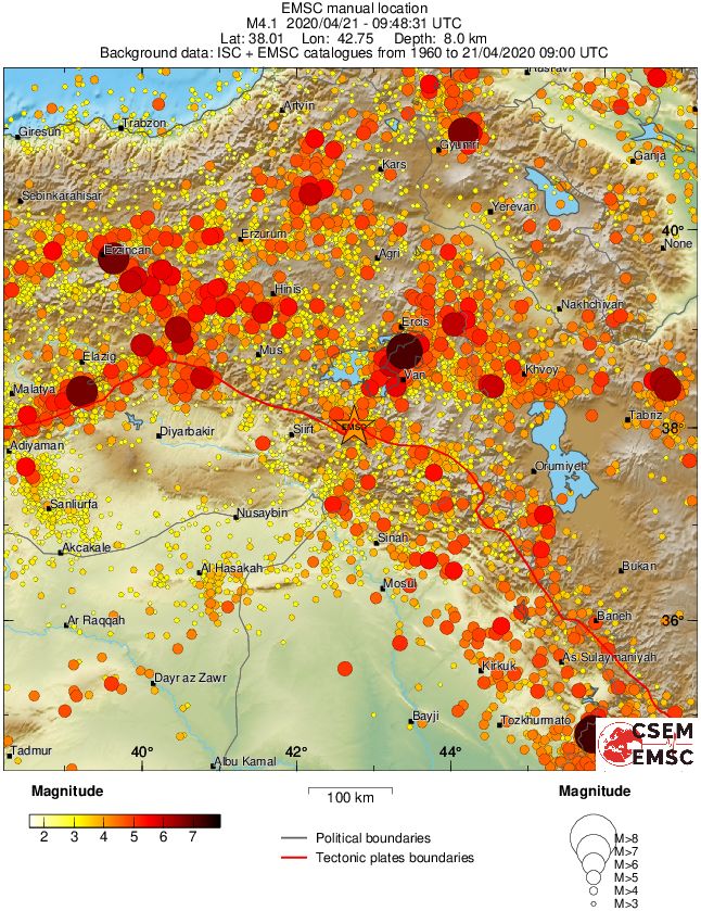 regional magnitude historical seismicity