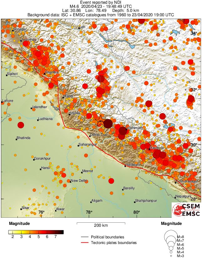 regional magnitude historical seismicity