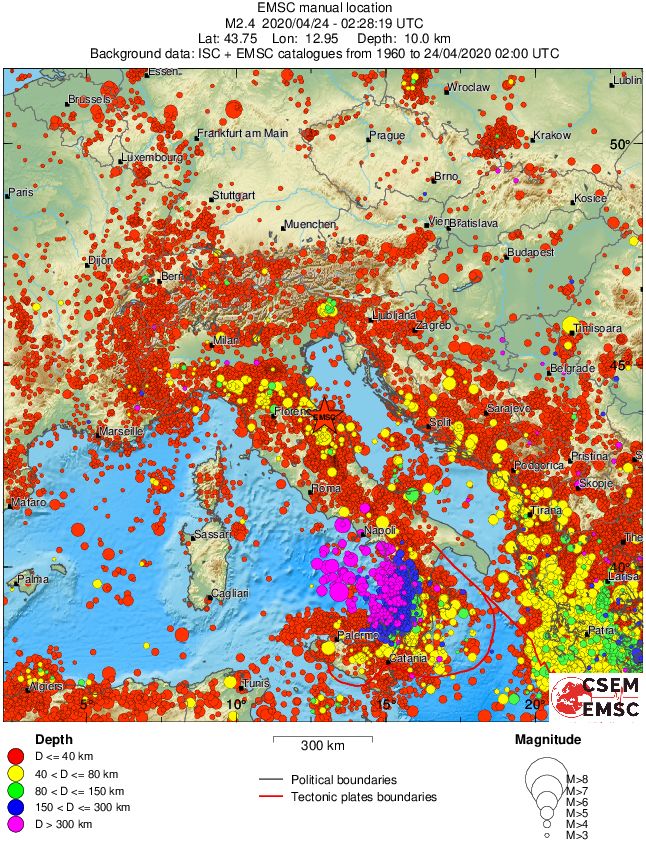 wide historical seismicity