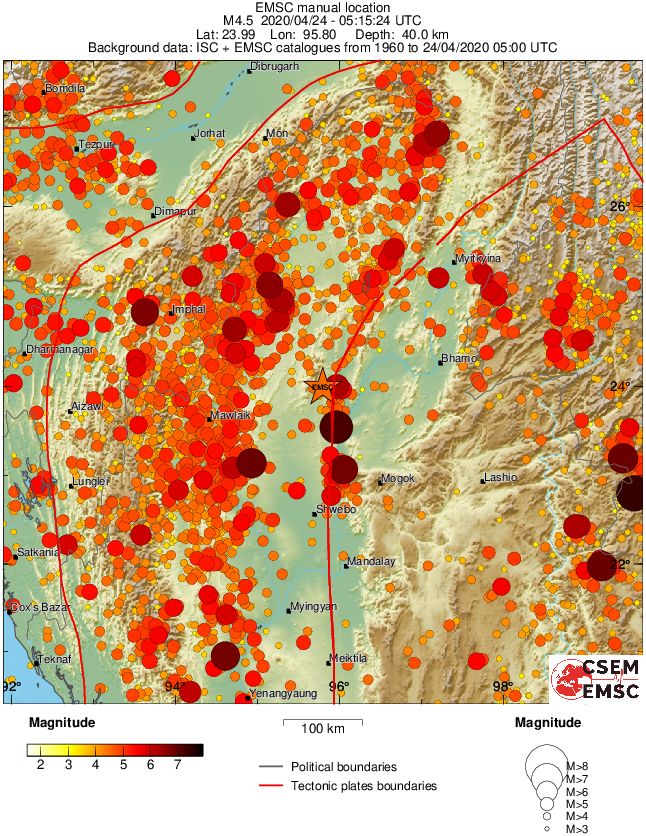 regional magnitude historical seismicity