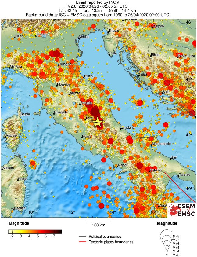 regional magnitude historical seismicity