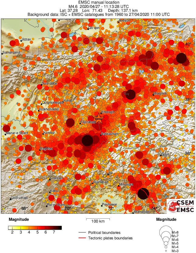 regional magnitude historical seismicity