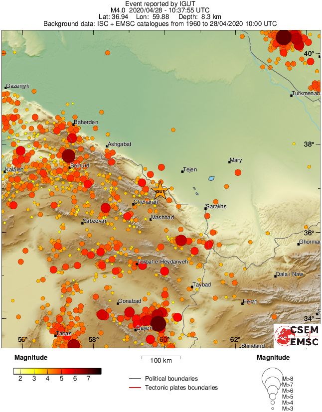 regional magnitude historical seismicity