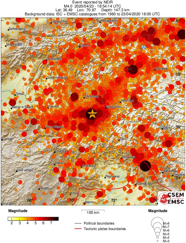 regional magnitude historical seismicity