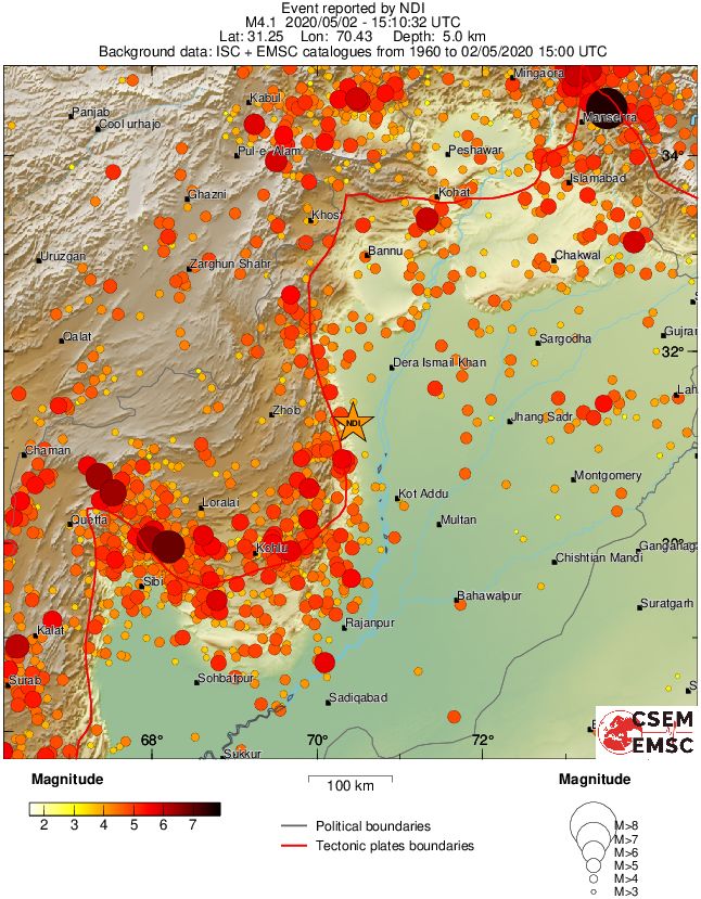 regional magnitude historical seismicity