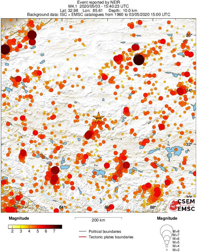 regional magnitude historical seismicity