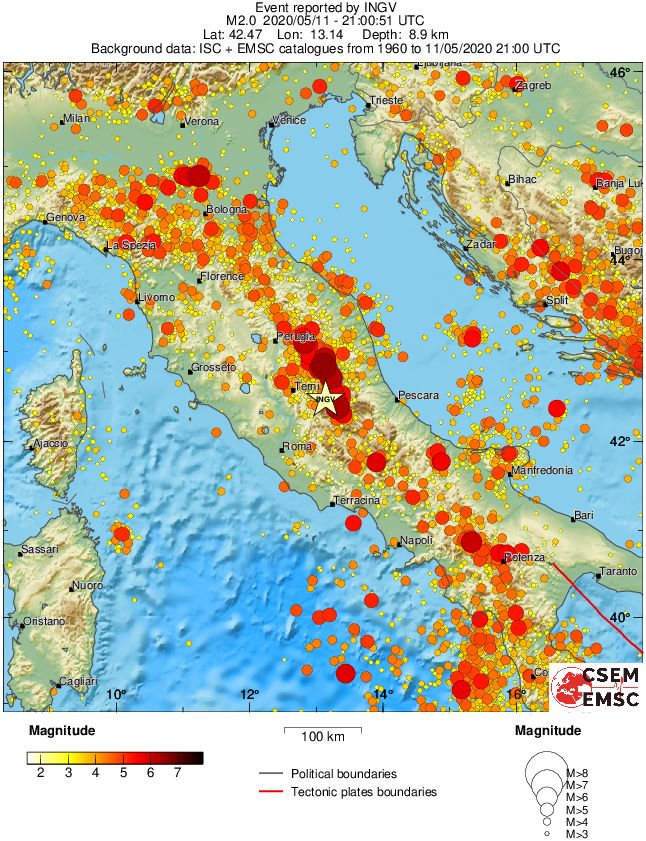 regional magnitude historical seismicity