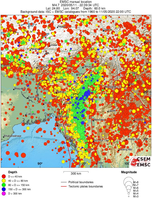 wide historical seismicity