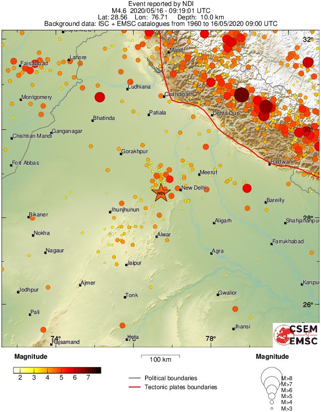 regional magnitude historical seismicity