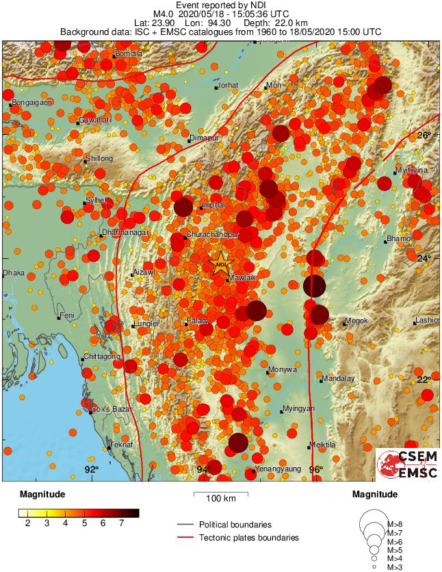 regional magnitude historical seismicity